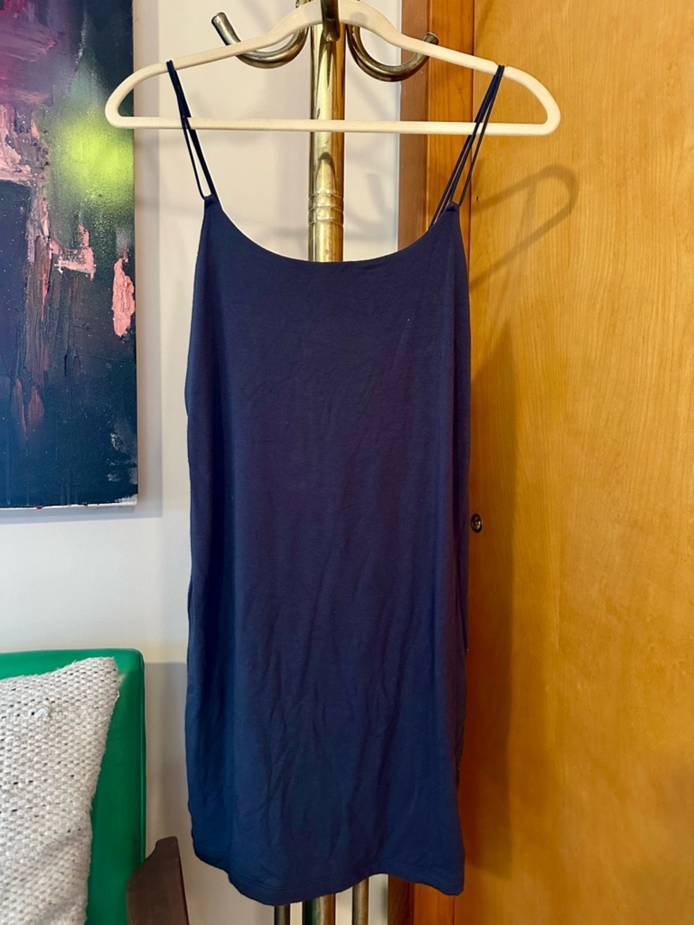 Forever 21 Blue/Gray Spaghetti Strap Dress